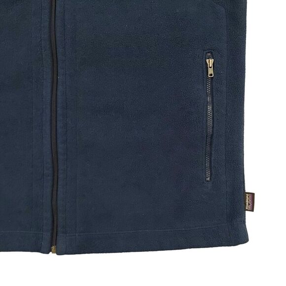 Patagonia Synchilla Jacket Mens Small Navy Full Zip Mock Neck Outdoor Hiking - Picture 4 of 12